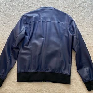 Zara Faux Leather Jacket - Blue